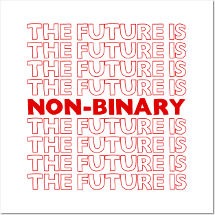 The Future Is Non-Binary //// Gender Identity Genderqueer Posters and Art